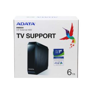 هارد اکسترنال ADATA مدل HM800 TV SUPPORT ظرفیت 6TB – مشکی (گارانتی شرکت آونگ)